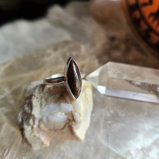 Australian Boulder Opal, Sterling Silver, Ring