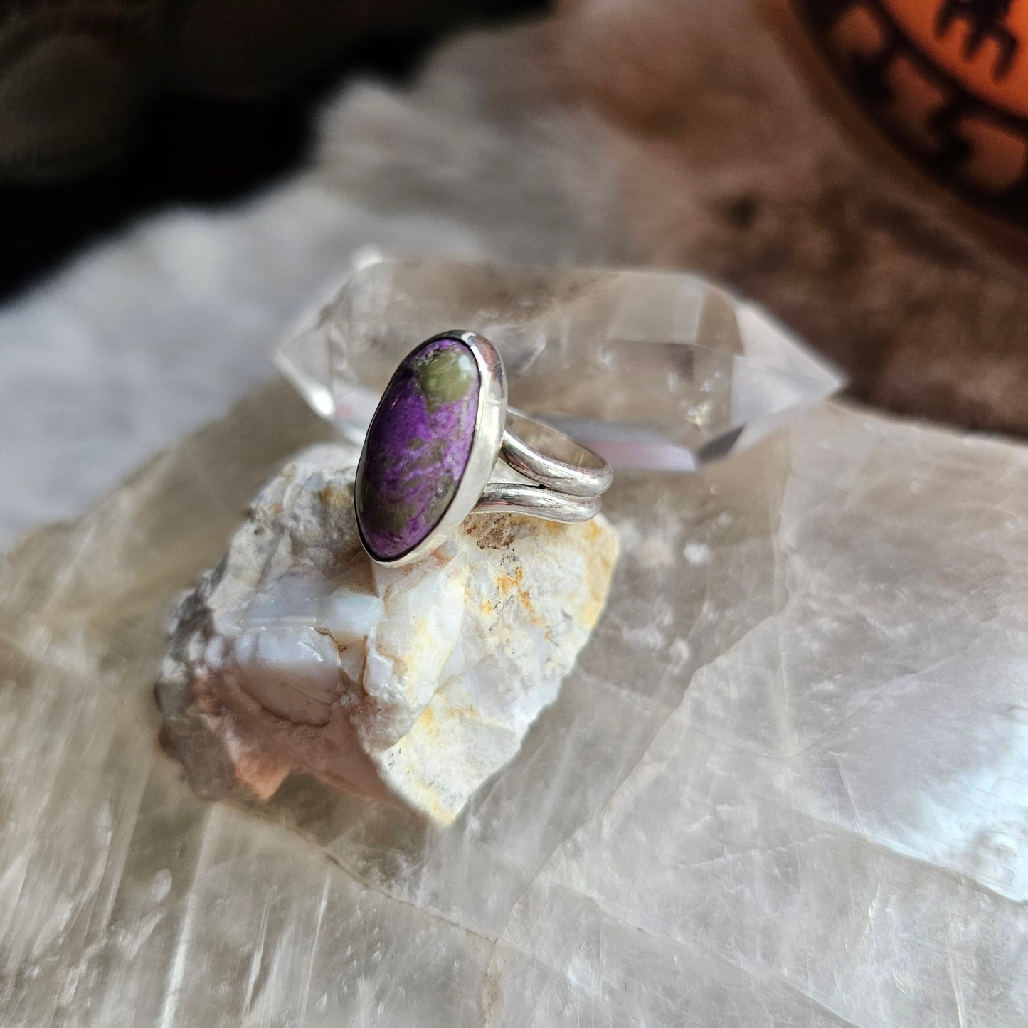 Atlantisite (stichtite and serpentine) in Sterling Silver Ring